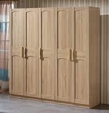 宜家整体木质衣柜四五六门板式非实木卧室组合大衣橱大容量储物柜