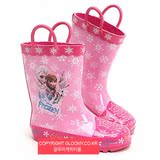 韩国代购进口正品冰雪奇缘FROZEN儿童雨鞋 女童防滑水鞋宝宝雨靴