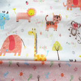 森林之歌AB版 纯棉斜纹布料 全棉婴儿床品布料 儿童床单被套棉布