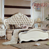 欧式实木床新古典布艺双人床美式真皮床1.8米卧室婚床法式床奢华