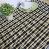 蓝黄格子欧式桌布时尚长方形布艺台布经典实用餐桌布特价耐脏盖布