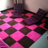 环保地毯自由拼接拼块地毯家用卧室满铺彩色方块客厅茶几水洗包邮
