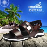 男土凉鞋2016新款夏季韩版青年个性潮流休闲鞋男士真皮防滑沙滩鞋