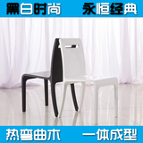 特价简欧椅子高档书桌椅组合搭配 黑白烤漆水曲柳餐椅 全实木餐椅