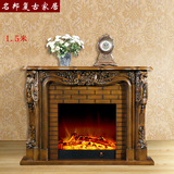 1.2/1.5米欧式壁炉 美式风格实木壁炉深色白色取暖器壁炉装饰柜