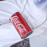 美国代购COCACOLA易拉罐博主街拍限量趣味可乐瓶链条斜挎包手拿包