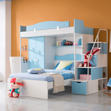 多功能子母床 儿童高低床双层床上下床带衣柜储物组合床儿童家具