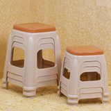 特价双色圆凳塑料高凳餐桌凳矮凳浴室凳防滑时尚 加厚型家用凳子