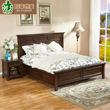 拉菲世家美式床实木床美式乡村家具1.5/1.8米双人床全实木婚床