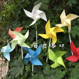 幼儿园儿童玩具风车diy手工纸质风车装饰用品活动布置涂鸦风车