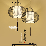 新中式吊灯 简约铁艺吊灯 复古鸟笼灯现代灯阳台茶楼餐厅会所灯具