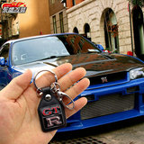 汽车品牌钥匙扣日产GTR跑车标志锁匙扣挂件腰挂装饰品创意小礼品