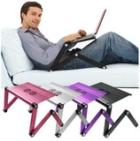 OMAX A7L加大折叠升降笔记本电脑桌折叠床上带风扇本本桌