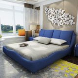 布艺床北欧布床可拆洗 实木气动可储物宜家现代简约双人1.8婚床