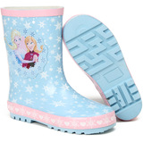 出口韩国外贸儿童雨鞋 冰雪公主女童雨靴天然橡胶防滑水鞋亲子款