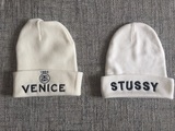 stussy 冷帽 supreme 风格 刺绣 帽子 毛线帽