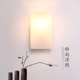 创意实木壁灯现代简约客厅过道走廊灯led木艺卧室床头灯 日式灯具