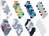 英国NEXT童装代购 男童 宝宝蓝色条纹 短袜 儿童袜子 船袜 现货