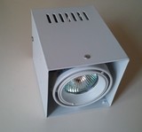 明装单头LED格栅射灯方形射灯5.5w射灯 一头盒仔灯合子灯白色3W4W
