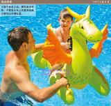 INTEX57526卡通角龙儿童座骑 水上充气坐骑泳圈浮圈宝宝戏水玩具