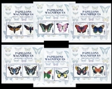 团购价95.9科特迪瓦2012年蝴蝶邮票小全张大全套6全新批发