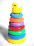 儿童益智玩具 小鸭彩虹套圈 戏水玩具叠叠乐层层叠7层0-6个月-1岁
