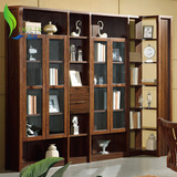 岭林指定地包物流中式简约102实木转角单门双门书柜任意组合书柜