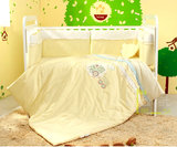 包邮 第一站快乐号婴儿床棉被组/宝宝全棉床上用品套件 四季通用