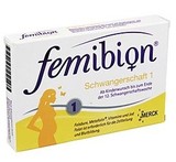 小拍代购德国原装femibion1孕妇专用叶酸维生素备孕-孕12周 2月量