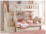 上下床双层床儿童实木床 公主高低床母子床1.2 1.5米女孩床粉色
