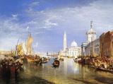 河流油画世界名画复制品/手绘装饰画 透纳Turner威尼斯圣乔治教堂