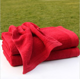 TAYOHYA多样屋专柜正品素色浴巾- 红纯棉加大厚柔软吸水毛巾