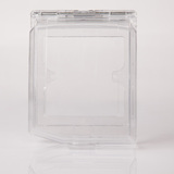 正品洛弗86型白色 一位开关透明防水盒 象牙白塑料防溅盖板插座