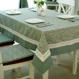 高档欧式桌布 家用餐桌布 桌布台布 盖巾 美式乡村 田园绿色格子