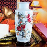 景德镇陶瓷花瓶 正品 高档瓷器摆件  新婚贺寿白色瓷瓶 多子石榴