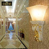 包邮豪华高贵欧式床头树脂壁灯现代简约客厅田园门庭酒店工程灯具