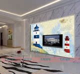 地中海大型壁画电视背景墙纸客厅沙发卧室婚房艺术装饰壁画背景墙