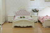 法式玫瑰床头 白色床 描线银 儿童床 1米2床 特价单人床8607#