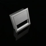 正方形穿线盒 铝合金穿线盒 带毛穿线盒 办公桌线盒 线孔盒 80*80