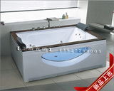 亚克力浴缸/镶嵌钢化玻璃浴缸/ 冲浪浴缸/ 1.8米按摩浴缸 8533