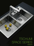 正品 普乐美不锈钢水槽CM912 方形双槽 普乐美高端厨房洗菜盆