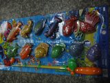 磁性钓鱼玩具儿童钓鱼塑料鱼竿一个小鱼12条