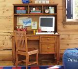 简约田园家具儿童书桌定制 全实木电脑桌 美式乡村 多功能实用柜
