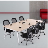 办公家具简约时尚板式小型会议桌椅组合培训办公桌洽谈台定制长桌