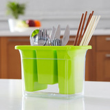 pp优质加厚塑料沥水筷子勺子放置筒厨房用品餐具收纳盒沥水架包邮