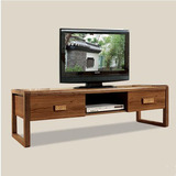 实木电视柜 液晶电视柜/储物地柜 简约中式胡桃色橡木墙壁柜