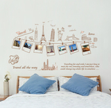 客厅房间装饰品自粘家居墙纸贴画温馨卧室墙贴创意欧式照片墙贴纸