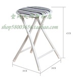 空间大师DPY017金属布面圆凳 工作椅 会客凳 家用凳子 叠方折叠式