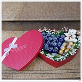 全国同城送花重庆涪陵实店桃心礼盒巧克力玫瑰鲜花速递送女友朋友