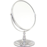立镜包邮双面台式公主化妆镜欧式金属圆镜梳妆镜浴室镜卫生间镜子
